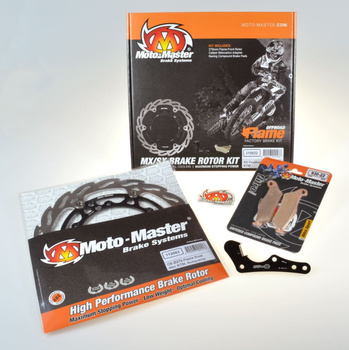 MOTO-MASTER ZESTAW HAMULCOWY DO KTM `08-'24, HUSQVARNA '14-'24 (ZACISK BREMBO) ZAWIERA :TARCZA PŁYWAJĄCA 270MM (112083), ADAPTER (211045) I KLOCKI KH181 M:22 (093022)